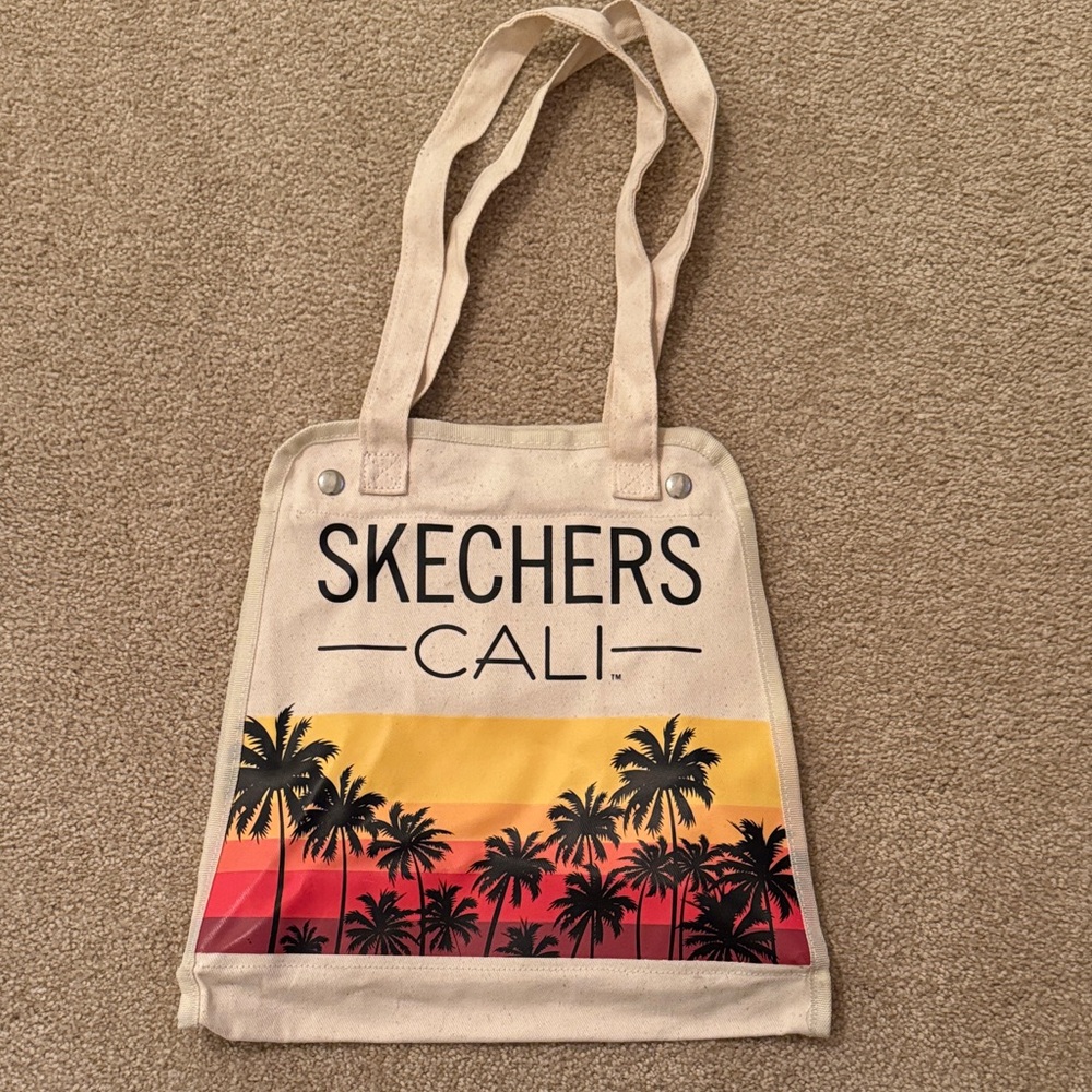 Skechers Cali Beige Tote with Palm Design